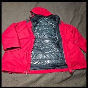 Columbia 3 In 1 Intechange Snow Glide Interchange Jacket OmniTech Omni Heat  3X